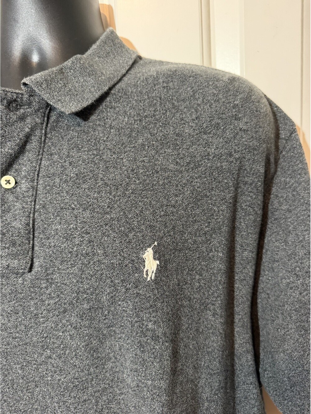 Polo Ralph Lauren Polo Shirt Mens XXL Short Sleeve 100% Cotton Gray - Picture 2 of 7
